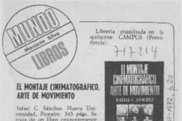 El montaje cinematográfico, arte de movimiento.