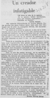 Un creador infatigable