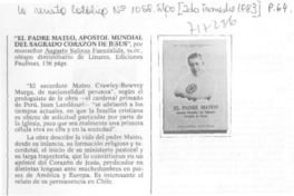 El padre Mateo, apóstol mundial del Sagrado Corazón de Jesús".