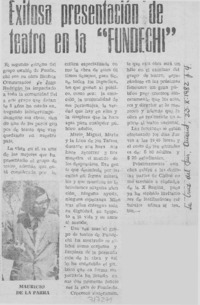 Exitosa presentación de teatro en la "FUNDECHI".