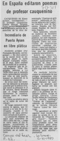 En España editaron poemas de profesor cauquecino.