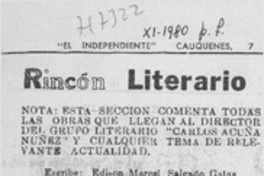 Rincón literario.