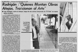 Radrigán: "quienes montan obras añejas, traicionan al arte" [entrevistas]