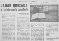 Jaime Quezada y la búsqueda constante