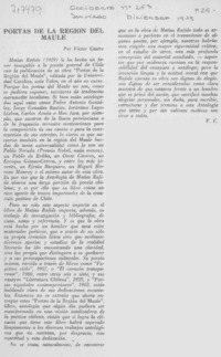 Poetas de la Región del Maule