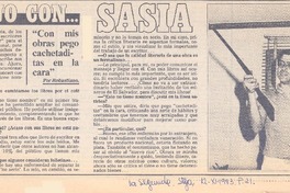 Ojo con... Sasía : [entrevista]