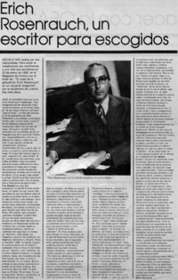 Erich Rosenrauch, un escritor para escogidos