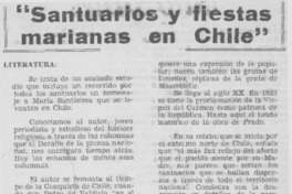 Santuarios y fiestas marianas en Chile"