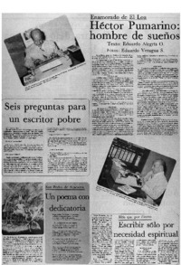 Héctor Pumarino, hombre de sueños: [entrevista]