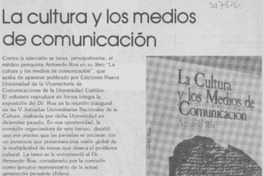 La Cultura y los medios de comunicación.