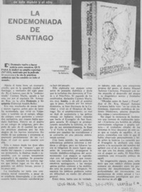 La Endemoniada de Santiago.