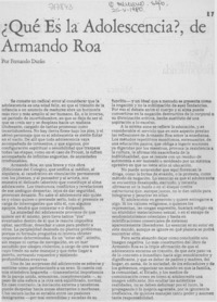 ¿Qué es la adolescencia?