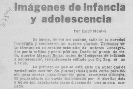 Imágenes de infancia y adolescencia