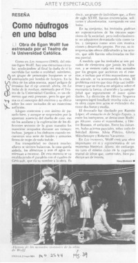 Como naúfragos en una balsa