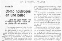 Como naúfragos en una balsa