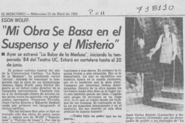 Mi obra se basa en el suspenso y el misterio": [entrevista]