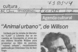Animal urbano", de Willson.