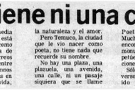 Temuco no tiene ni una calle Neruda.