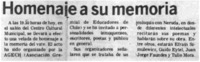 Homenaje a su memoria.