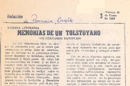 Memorias de un tolstoyano