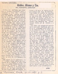 Robles, blume y cía