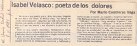 Isabel Velasco: poeta de los dolores