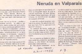 Neruda en Valparaíso.