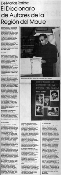 El diccionario de autores de la región del Maule