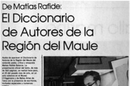 El diccionario de autores de la región del Maule