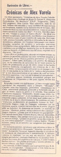 Crónicas de Alex Varela.