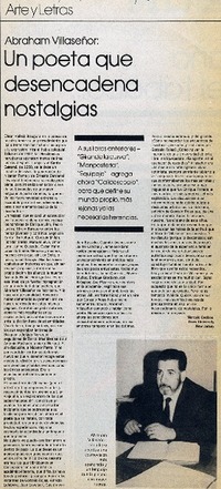 Un poeta que desencadena nostalgias