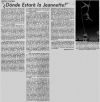 "¿Dónde estara la Jeannette?"