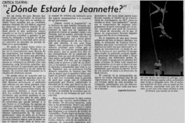 "¿Dónde estara la Jeannette?"
