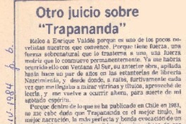 Otro juicio sobre "Trapananda"