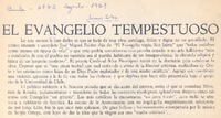 El evangelio tempestuoso.