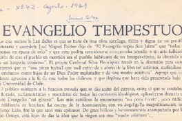 El evangelio tempestuoso.