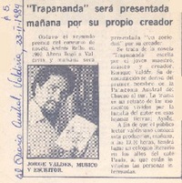 "Trapananda" será presentada mañana por su propio creador.