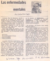 Las enfermedades mentales