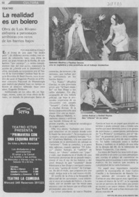 La realidad es un bolero