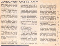 Gonzalo Rojas: "Contra la muerte"
