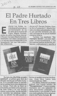 El Padre Hurtado en tres libros.