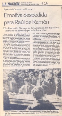 Emotiva despedida para Raúl de Ramón.
