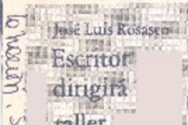 Escritor dirigirá taller de narrativa.