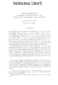 Borges Bremond: análisis estructural del tema del traidor y del héroe