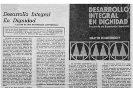 Desarrollo integral en dignidad.