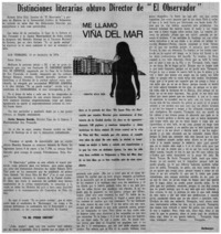 Distinciones literarias obtuvo director de "El Observador".