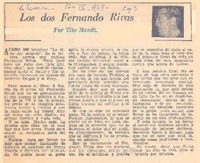 Los dos Fernando Rivas