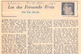 Los dos Fernando Rivas