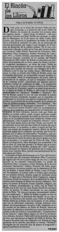 Pablo de Rokha: 90 años