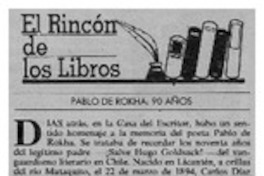Pablo de Rokha: 90 años
